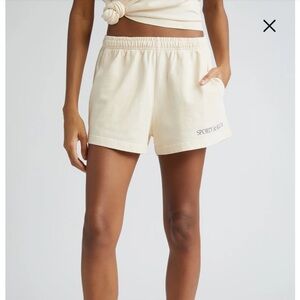 NWT Sporty & Rich Club Disco Cotton Logo Shorts